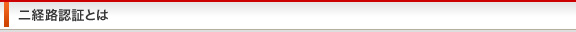 二経路認証とは