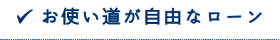 お使いみちが自由なローン